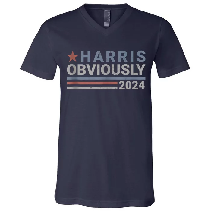 Harris Obviously 2024 V-Neck T-Shirt