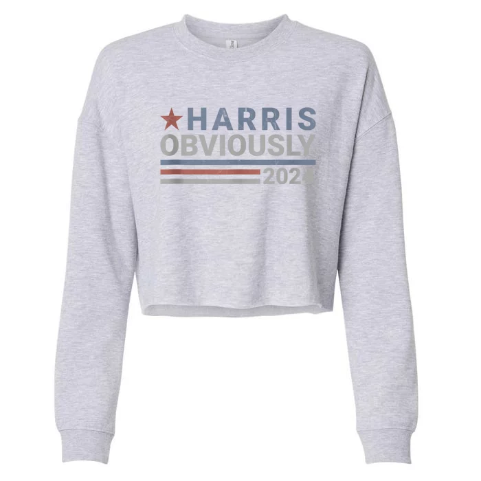 Harris Obviously 2024 Cropped Pullover Crew