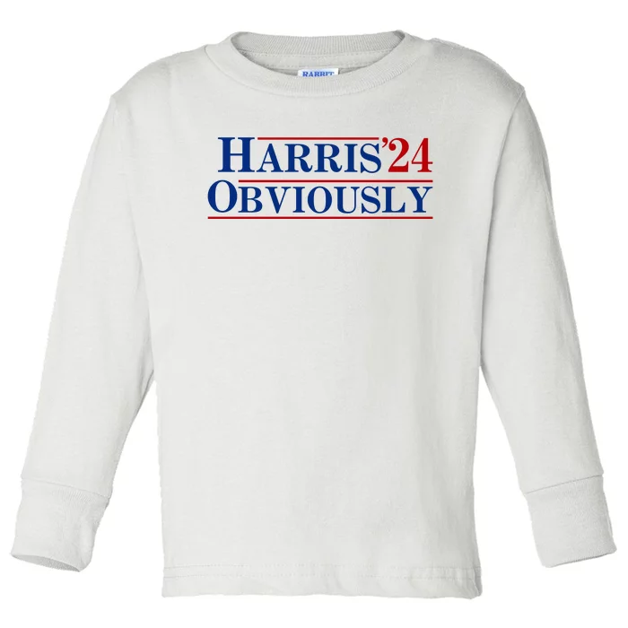 Harris Obviously 2024 Toddler Long Sleeve Shirt