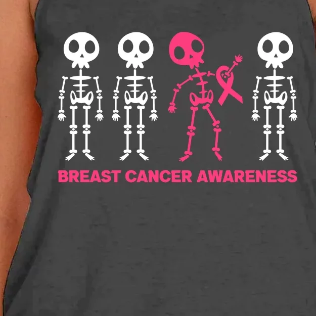 Halloween October 31 Breast Cancer Awareness Women's Knotted Racerback Tank