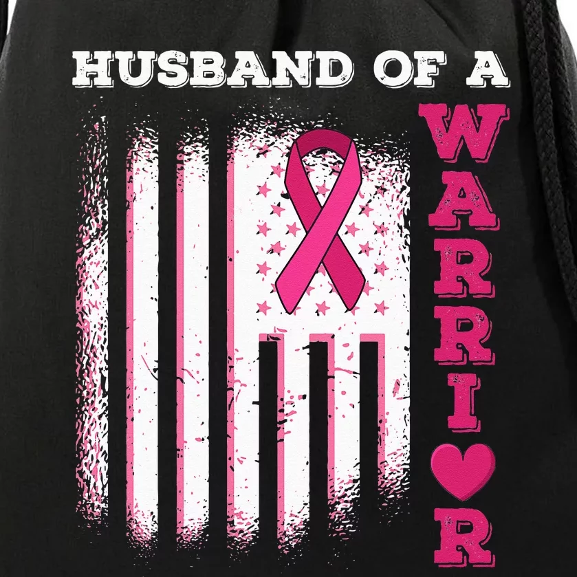 Husband Of A Warrior Breast Cancer Awareness Drawstring Bag