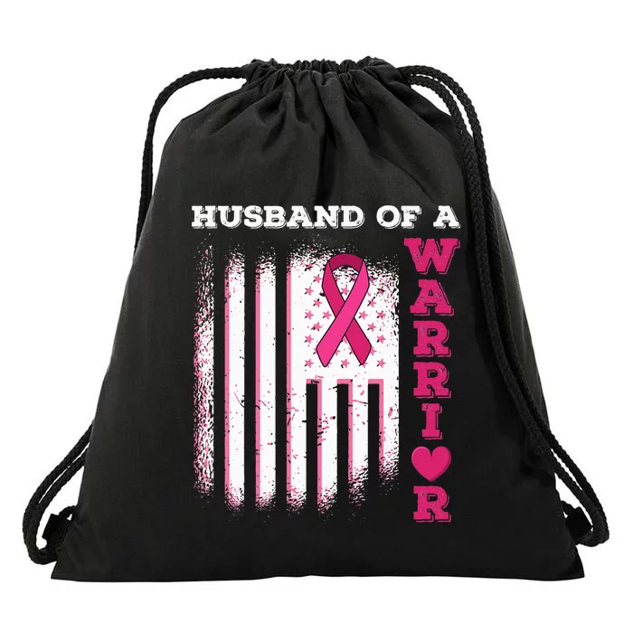 Husband Of A Warrior Breast Cancer Awareness Drawstring Bag