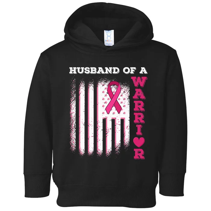 Husband Of A Warrior Breast Cancer Awareness Toddler Hoodie