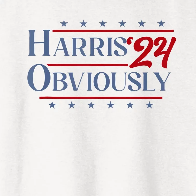 Harris. Obviously. A Vote For 2024 President Kamala Harris Women's Crop Top Tee