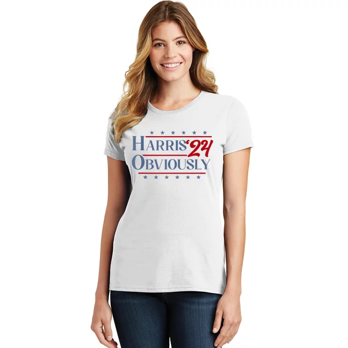 Harris. Obviously. A Vote For 2024 President Kamala Harris Women's T-Shirt