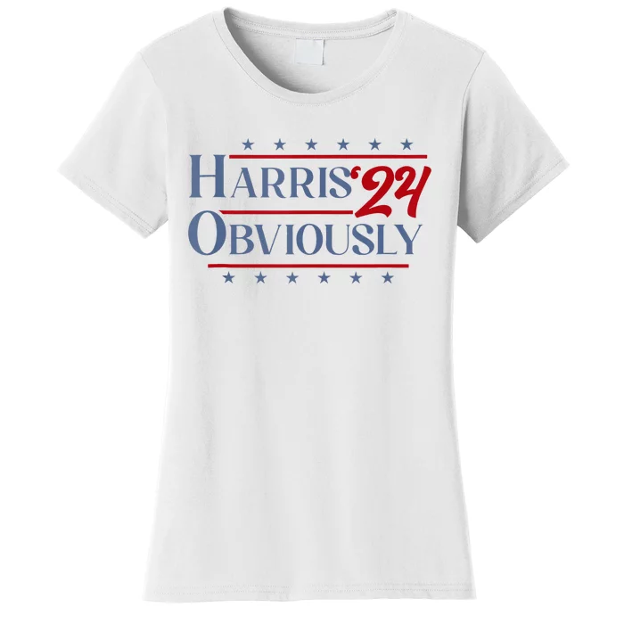 Harris. Obviously. A Vote For 2024 President Kamala Harris Women's T-Shirt