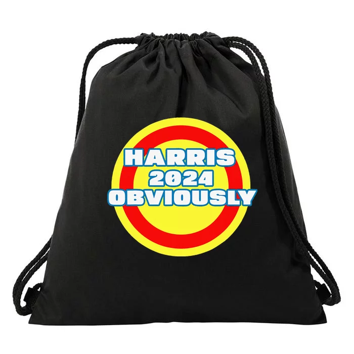 Harris. Obviously. A Vote For 2024 President Kamala Harris Drawstring Bag