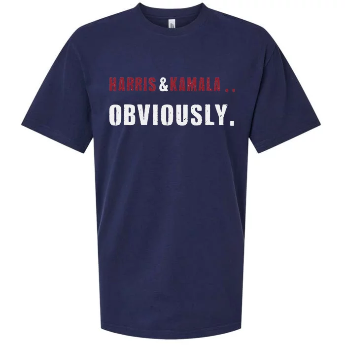 Harris. Obviously. A Vote For 2024 President Kamala & Harris Sueded Cloud Jersey T-Shirt