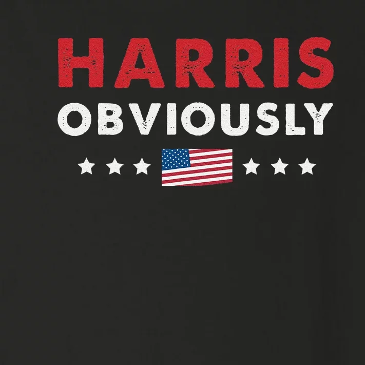 Harris. Obviously. A Vote For 2024 President Kamala Harris Toddler Long Sleeve Shirt