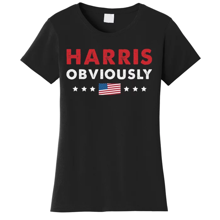 Harris. Obviously. A Vote For 2024 President Kamala Harris Women's T-Shirt