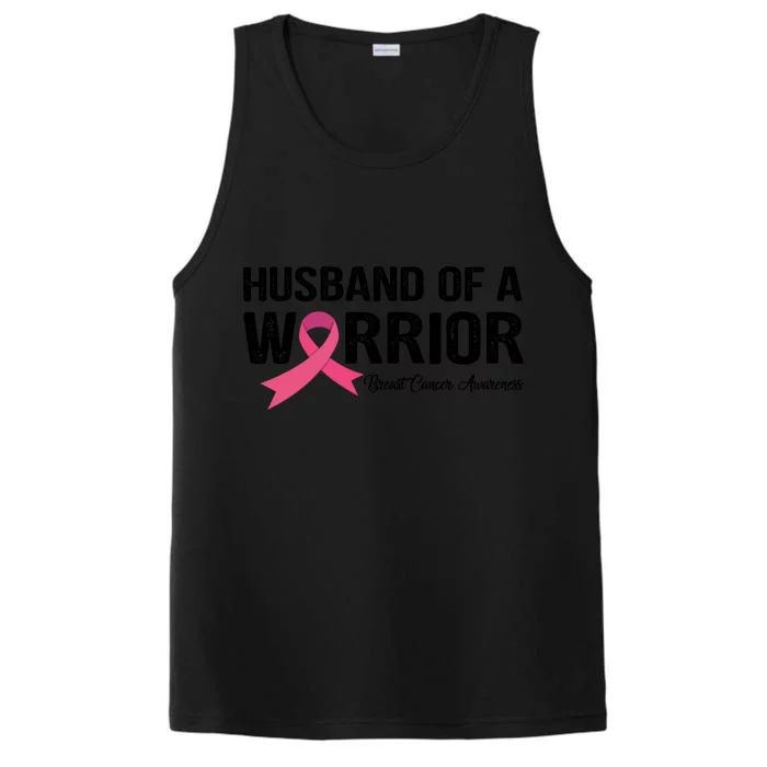 Husband Of A Warrior Breast Cancer Awareness Funny Gift Funny Gift Performance Tank