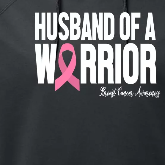 Husband Of A Warrior Breast Cancer Awanress Performance Fleece Hoodie