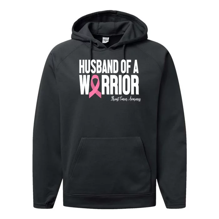 Husband Of A Warrior Breast Cancer Awanress Performance Fleece Hoodie