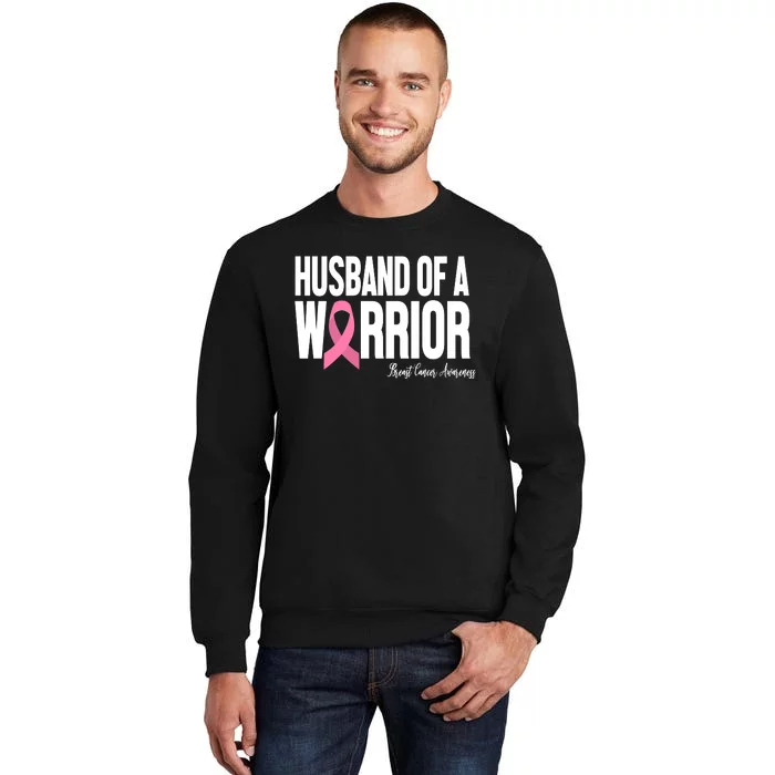 Husband Of A Warrior Breast Cancer Awanress Tall Sweatshirt