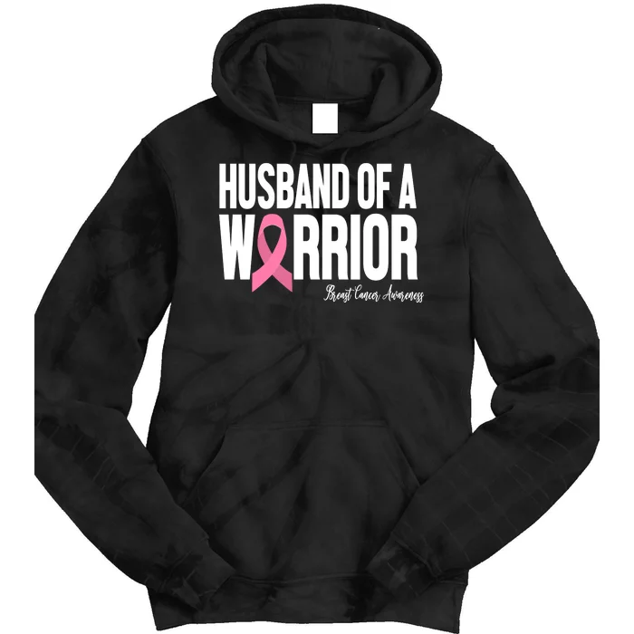 Husband Of A Warrior Breast Cancer Awanress Tie Dye Hoodie