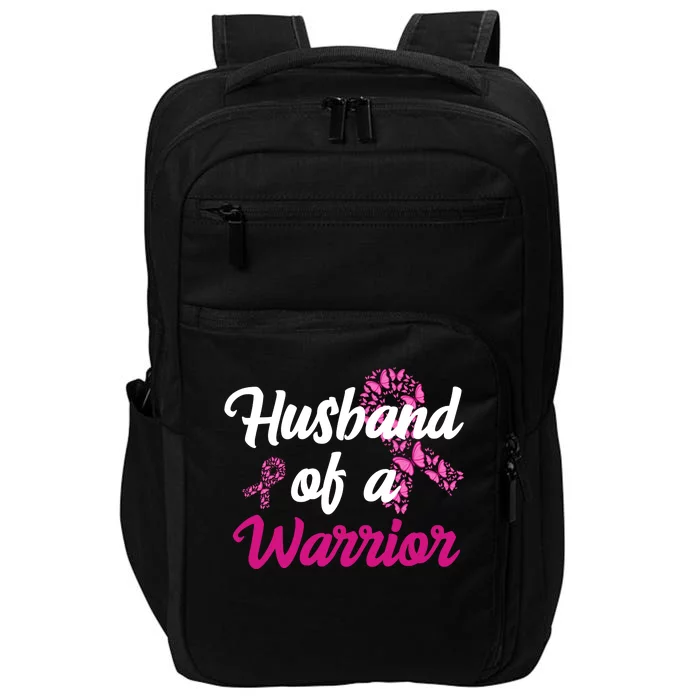 Husband Of A Warrior Breast Cancer Ribbon Impact Tech Backpack