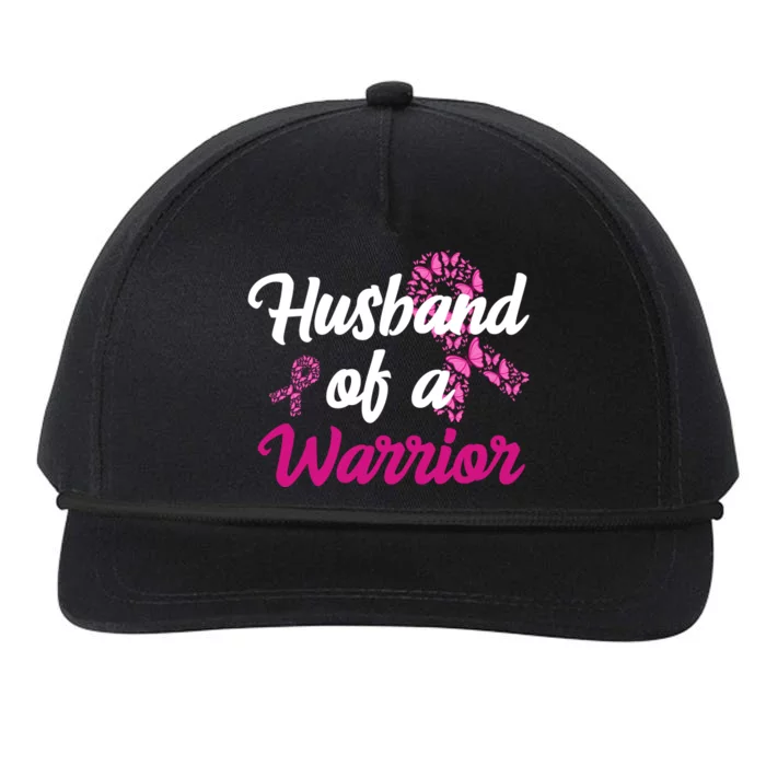 Husband Of A Warrior Breast Cancer Ribbon Snapback Five-Panel Rope Hat