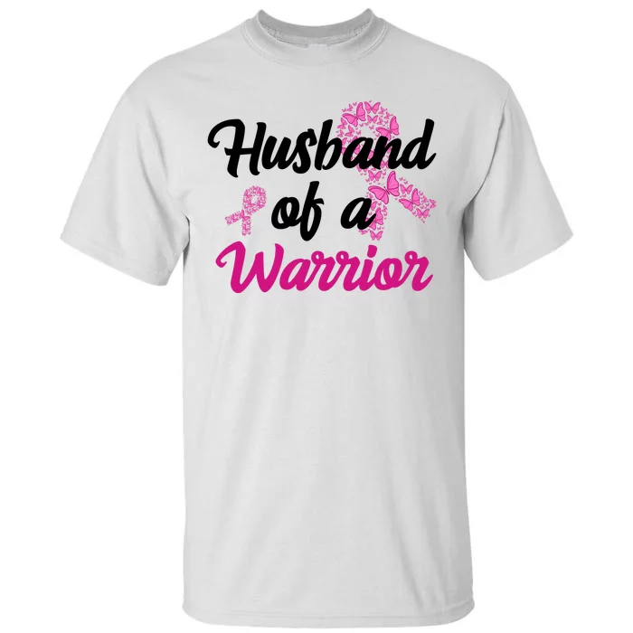 Husband Of A Warrior Breast Cancer Ribbon Tall T-Shirt