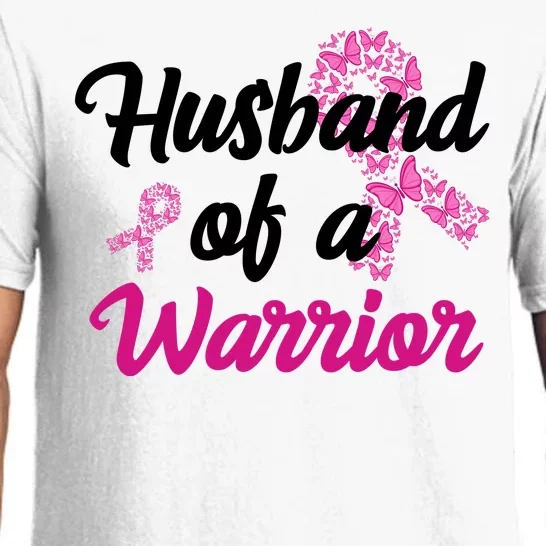 Husband Of A Warrior Breast Cancer Ribbon Pajama Set