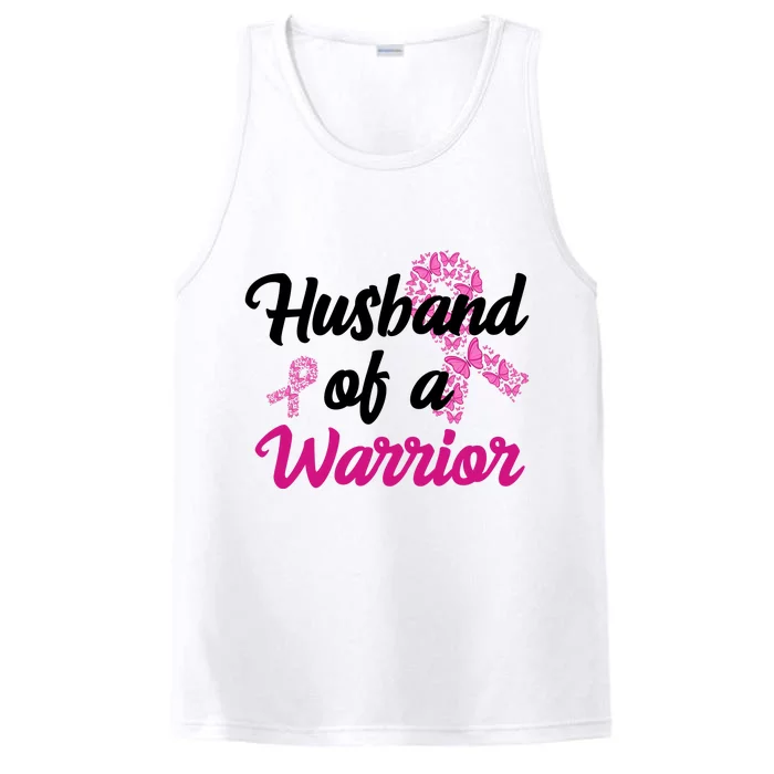 Husband Of A Warrior Breast Cancer Ribbon Performance Tank