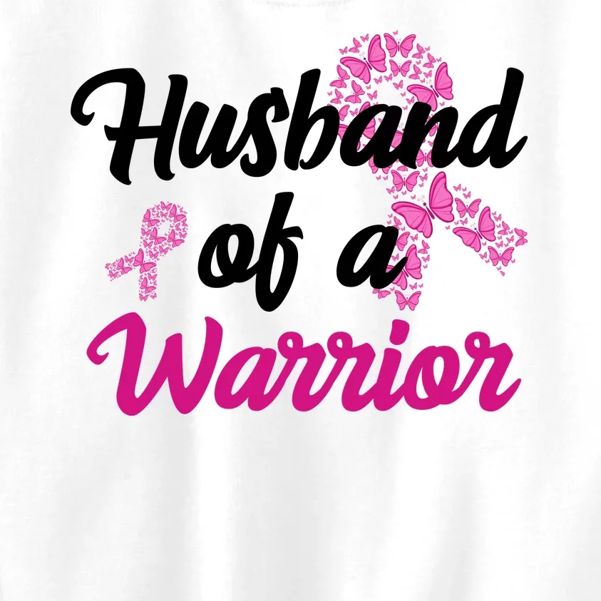 Husband Of A Warrior Breast Cancer Ribbon Kids Sweatshirt