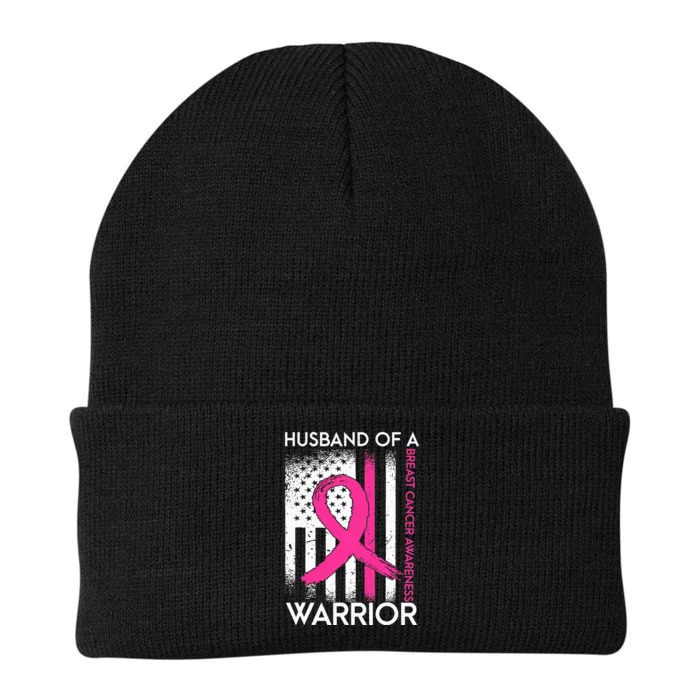 Husband Of A Warrior Breast Cancer Awareness Support Squad Knit Cap Winter Beanie