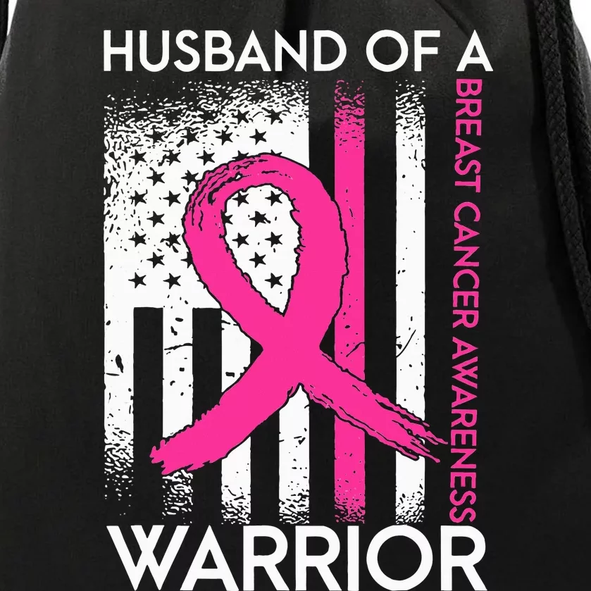 Husband Of A Warrior Breast Cancer Awareness Support Squad Drawstring Bag