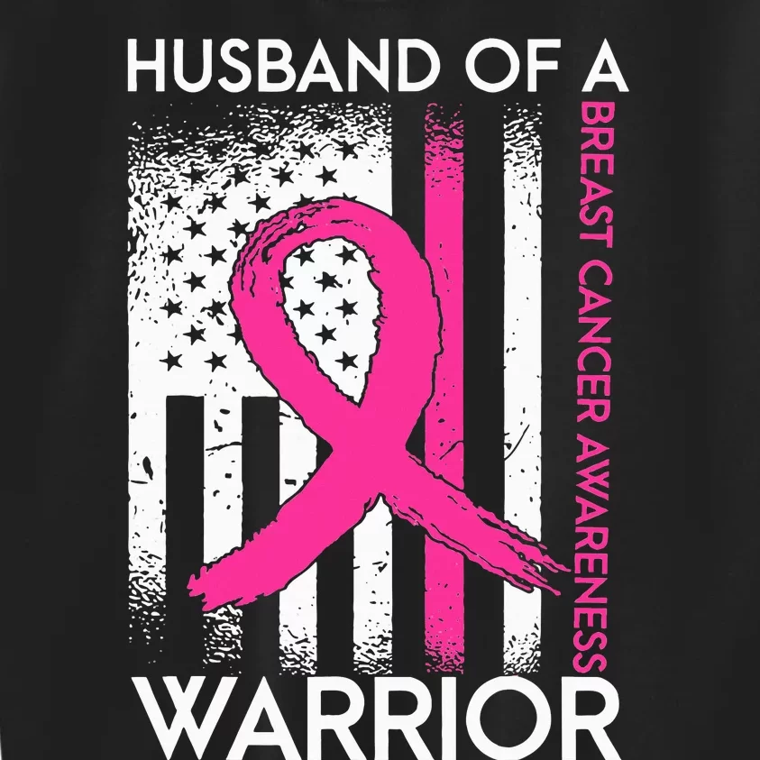 Husband Of A Warrior Breast Cancer Awareness Support Squad Kids Sweatshirt