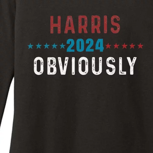 Harris. Obviously. A Vote For 2024 President Kamala Harris Womens CVC Long Sleeve Shirt