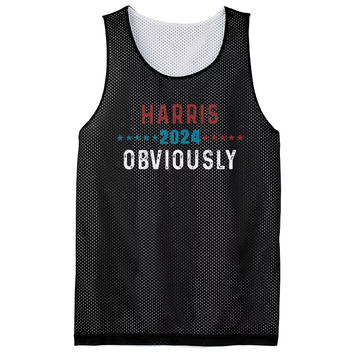 Harris. Obviously. A Vote For 2024 President Kamala Harris Mesh Reversible Basketball Jersey Tank