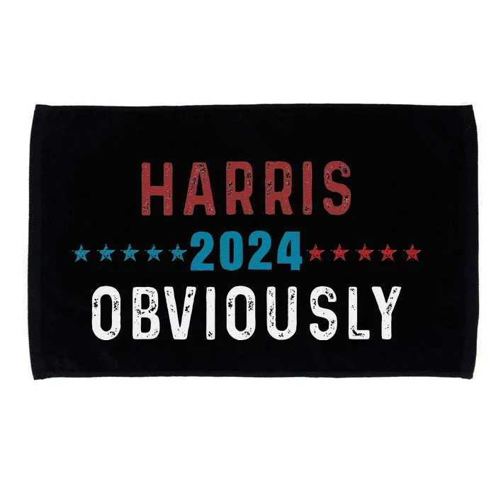 Harris. Obviously. A Vote For 2024 President Kamala Harris Microfiber Hand Towel