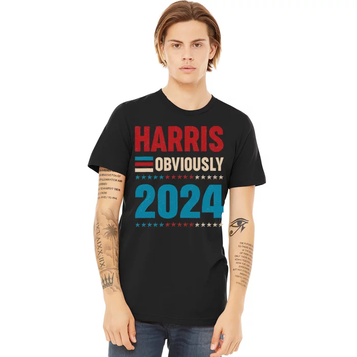 Harris. Obviously. A Vote For 2024 President Kamala Harris Premium T-Shirt