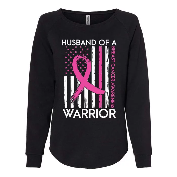 Husband Of A Warrior Breast Cancer Awareness Support Squad Womens California Wash Sweatshirt