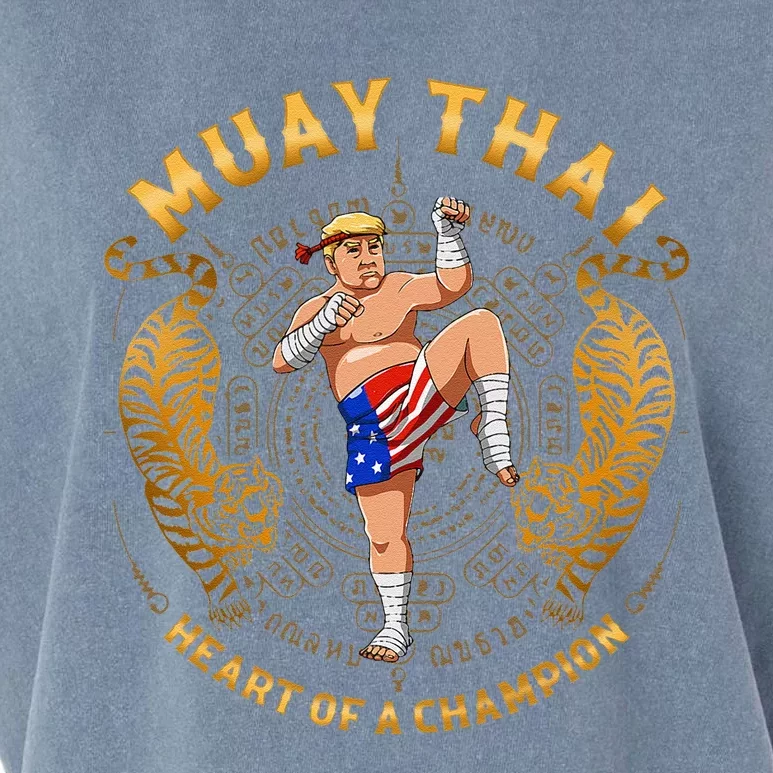 Heart Of A Champion Kickboxing And Muay Thai Trump Garment-Dyed Women's Muscle Tee