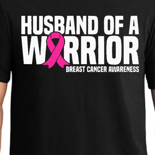 Husband Of A Warrior Pink Ribbon Breast Cancer Awareness Pajama Set