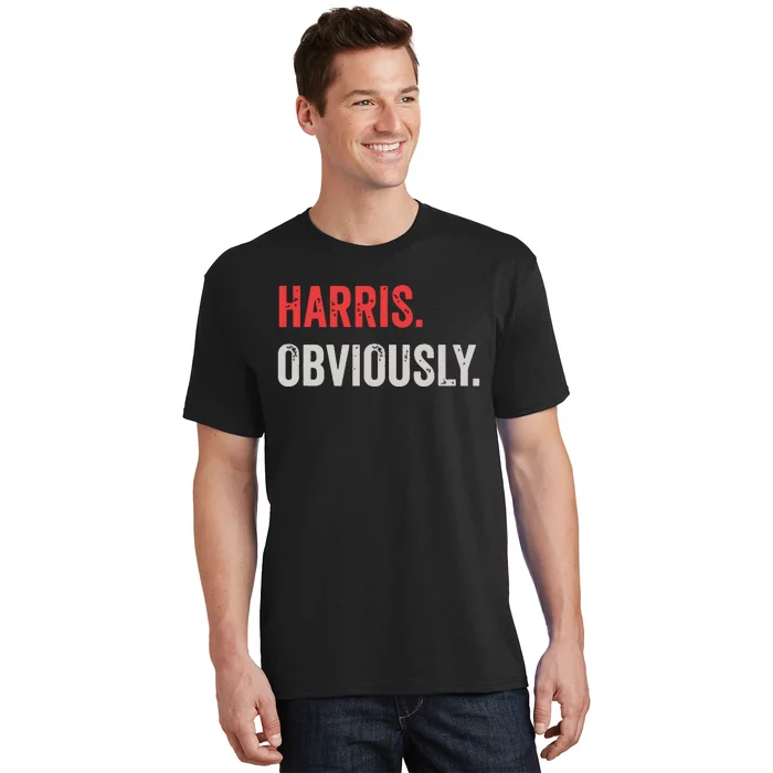 Harris Obviously A Vote For 2024 President Kamala Harris T-Shirt