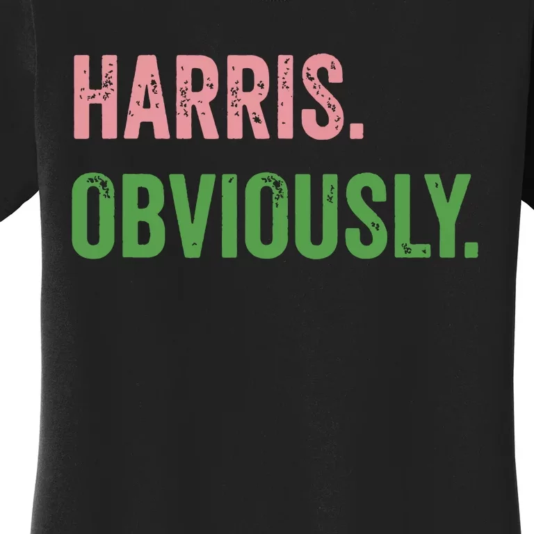 Harris Obviously A Vote For 2024 President Kamala Harris Women's T-Shirt