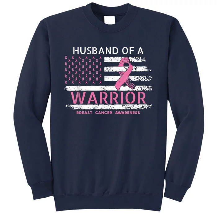 Husband Of A Warrior Breast Cancer Support Squad Tall Sweatshirt