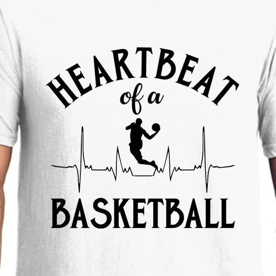 Heartbeat Of A Basketball Gift Funny Sport Pajama Set