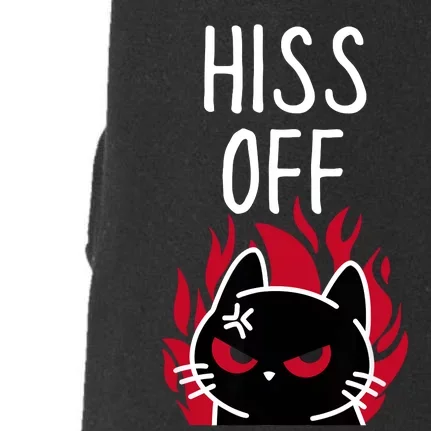 Hiss Off Angry Cat Funny Cat Doggie 3-End Fleece Hoodie