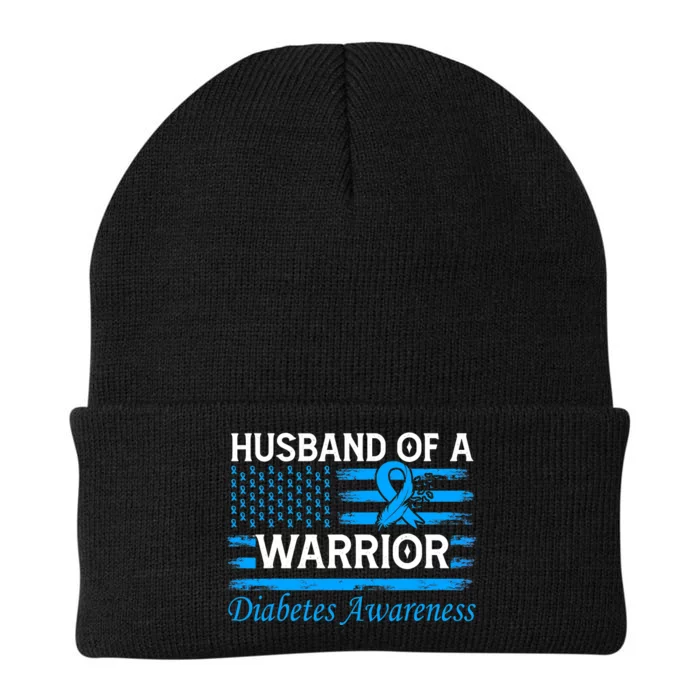 Husband of a Warrior Type 1 Diabetes Awareness Ribbon Knit Cap Winter Beanie