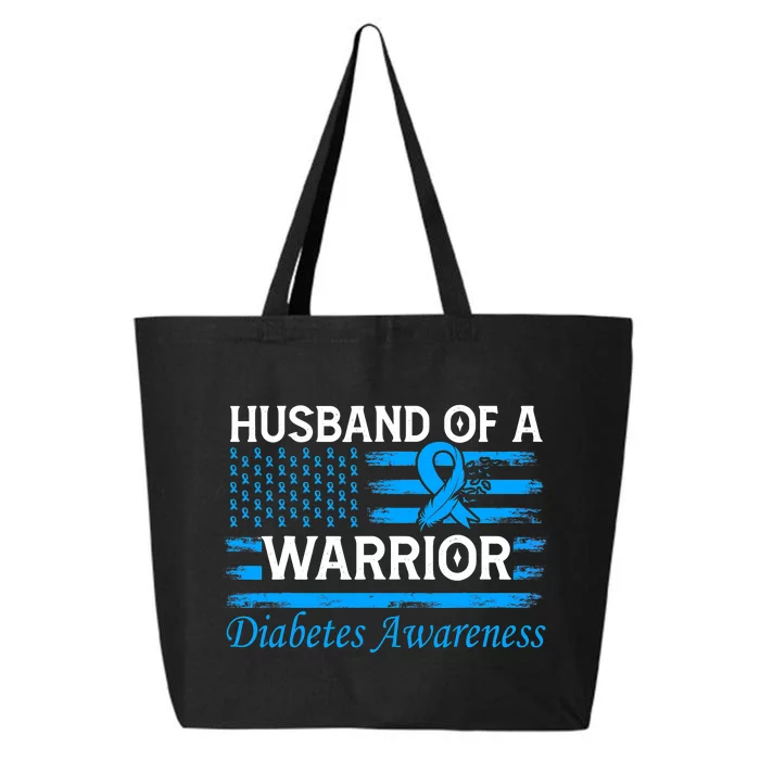 Husband of a Warrior Type 1 Diabetes Awareness Ribbon 25L Jumbo Tote