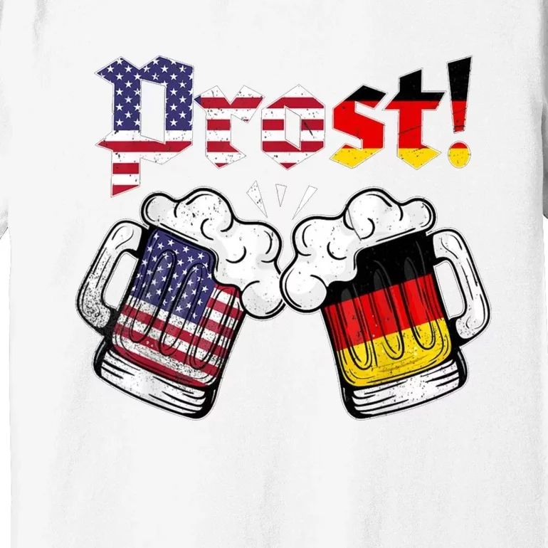 Happy Oktoberfest American German Munich Flag Prost Premium T-Shirt