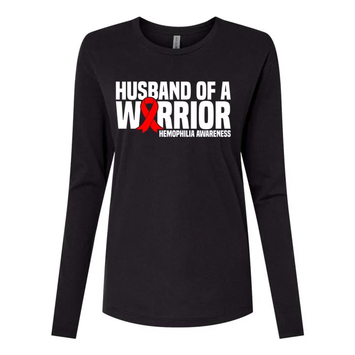 Husband Of A Warrior Hemophilia Awareness Gift Womens Cotton Relaxed Long Sleeve T-Shirt