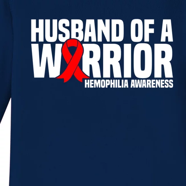 Husband Of A Warrior Hemophilia Awareness Gift Baby Long Sleeve Bodysuit