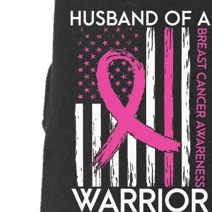 Husband Of A Warrior Breast Cancer Awareness Support Squad Doggie 3-End Fleece Hoodie