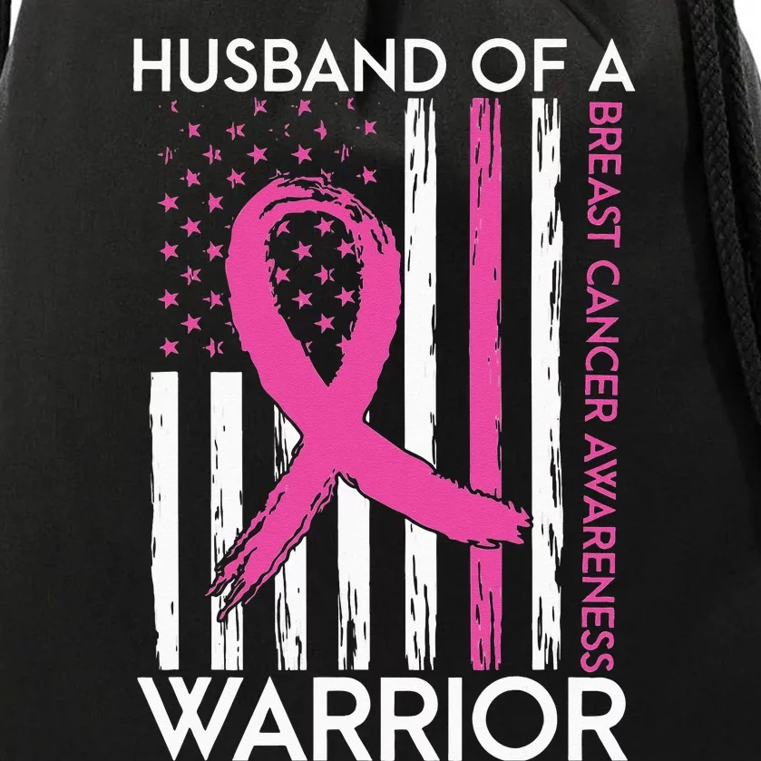 Husband Of A Warrior Breast Cancer Awareness Support Squad Drawstring Bag