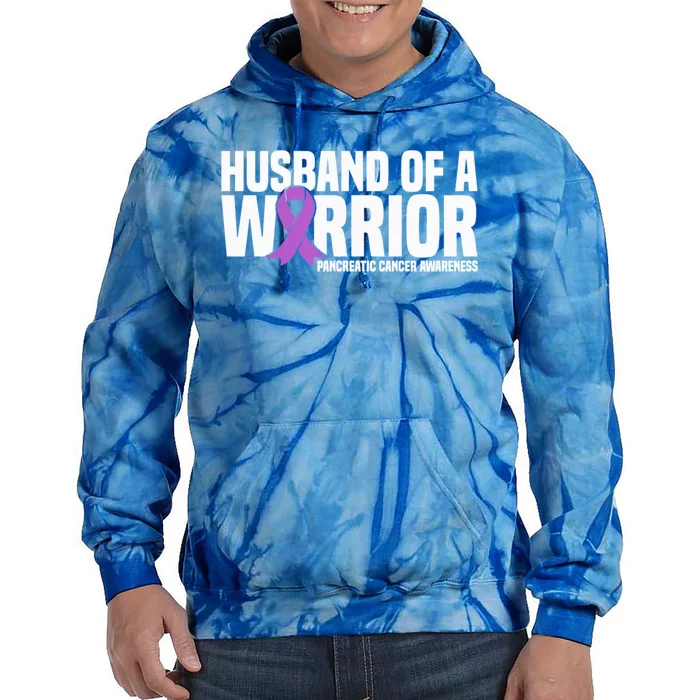 Husband Of A Warrior Pancreatic Cancer Awareness Gift Tie Dye Hoodie