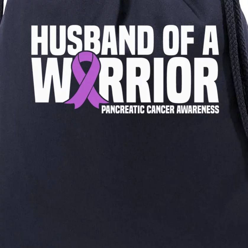 Husband Of A Warrior Pancreatic Cancer Awareness Gift Drawstring Bag