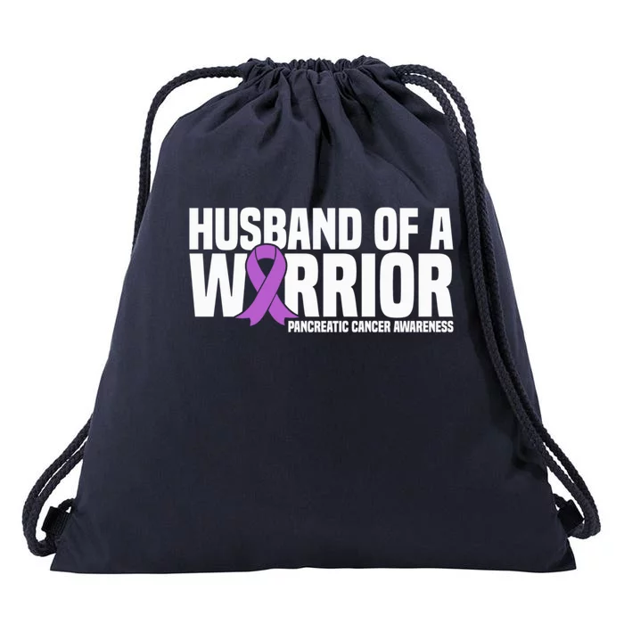 Husband Of A Warrior Pancreatic Cancer Awareness Gift Drawstring Bag